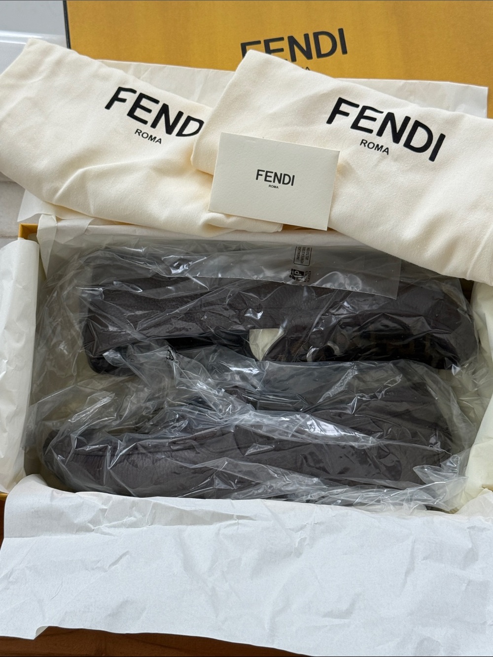 Fendi Brown Monogram Leather-Trim Men’s Loafers with Metal Bit fits size 9 Men’s - Picture 6 of 7